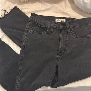 Madewell Stovepipe Black Straight Leg Jeans Classic Style